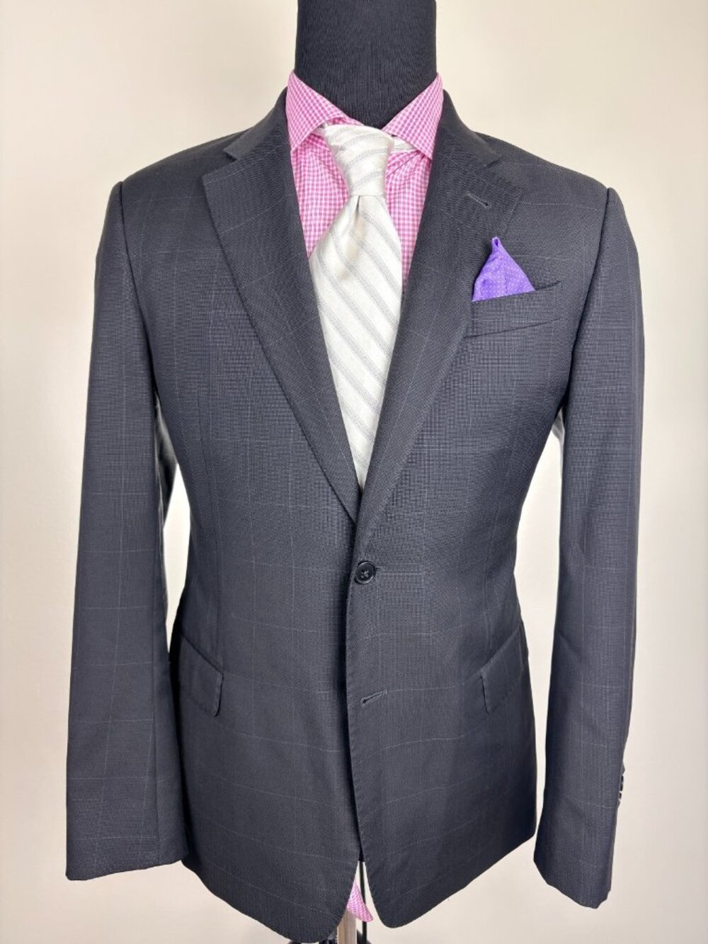 ARMANI Collezioni 2Btn ***Black w/ Gray Windowpane*** G Line Sport Jacket 42 R